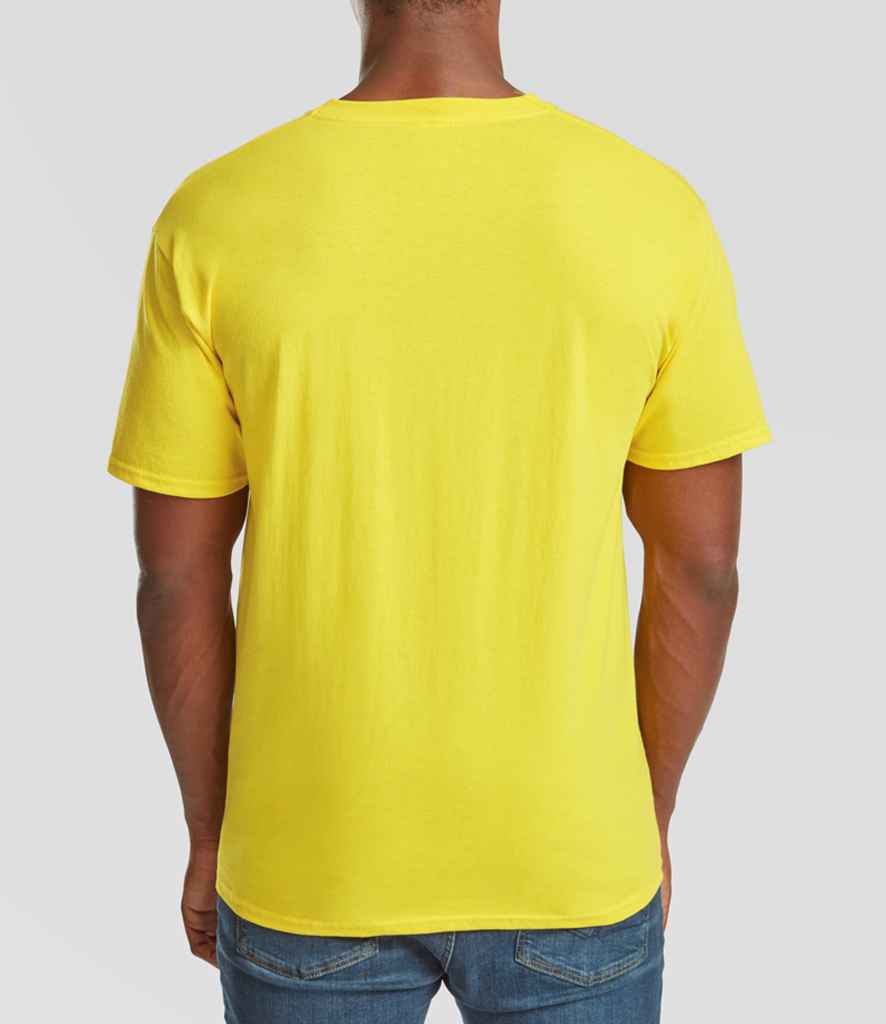 Fruit of the Loom SS6 Yellow Model -  Ready to be Printed by Custard Workwear - Cheap Personalised and Customised Workwear in Nottinghamshire, Derbyshire and Leicestershire
