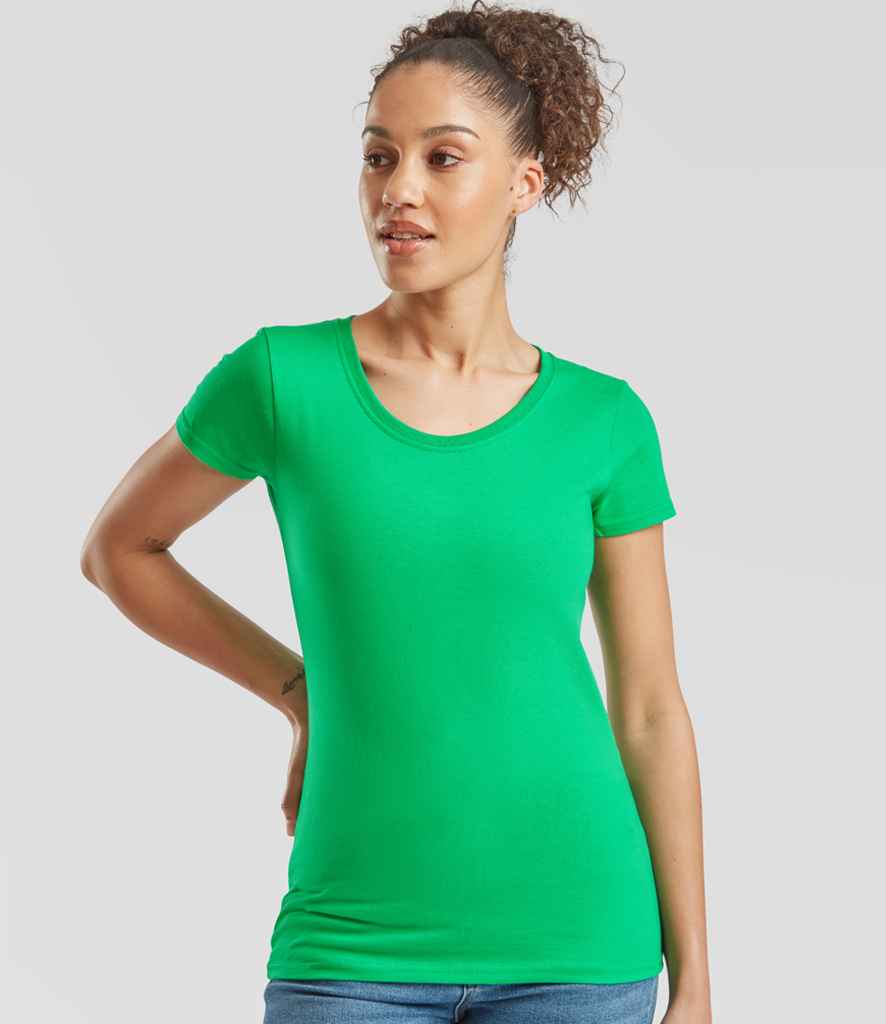 Fruit of the Loom SS720 Kelly Green Model - Ready to be Embroidered and Printed by Custard Workwear - Cheap Personalised and Customised Workwear in Nottinghamshire, Derbyshire and Leicestershire