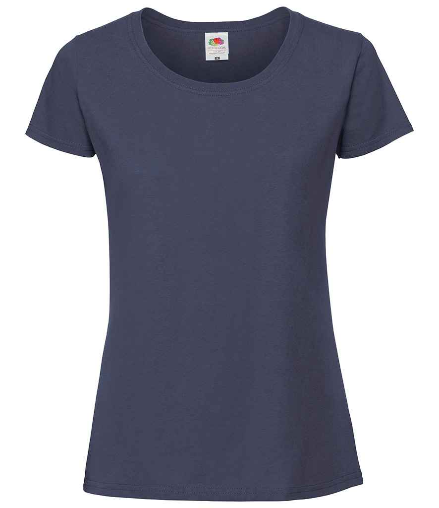 Fruit of the Loom SS720 Navy Front - Ready to be Embroidered and Printed by Custard Workwear - Cheap Personalised and Customised Workwear in Nottinghamshire, Derbyshire and Leicestershire