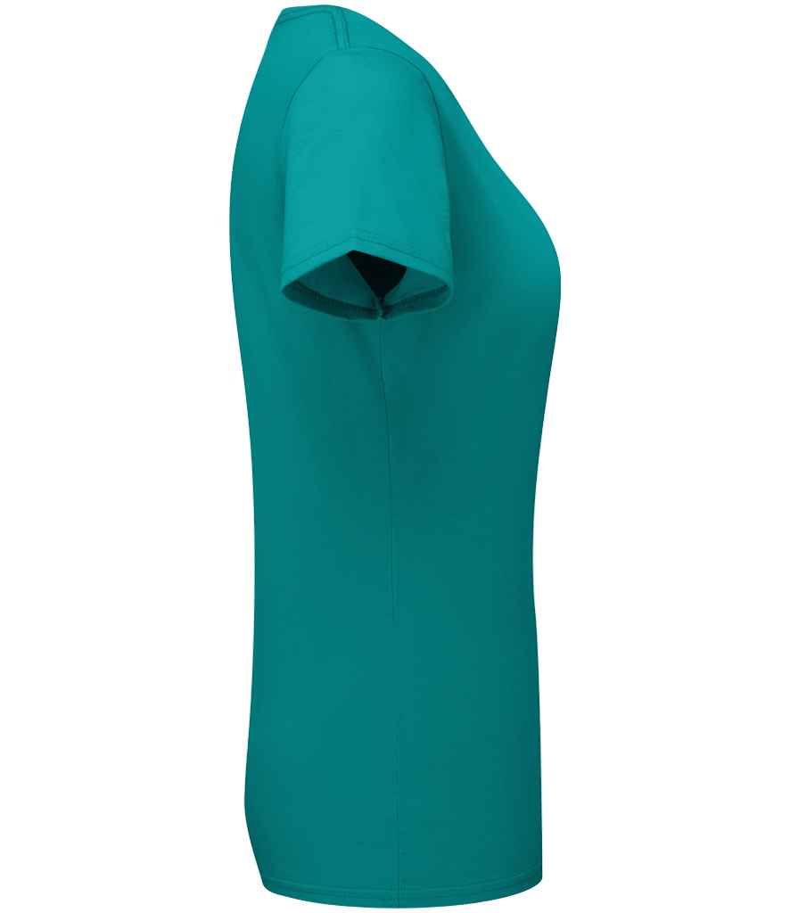 Fruit of the Loom SS720 Ocean Teal Right -  Ready to be Embroidered and Printed by Custard Workwear - Cheap Personalised and Customised Workwear in Nottinghamshire, Derbyshire and Leicestershire