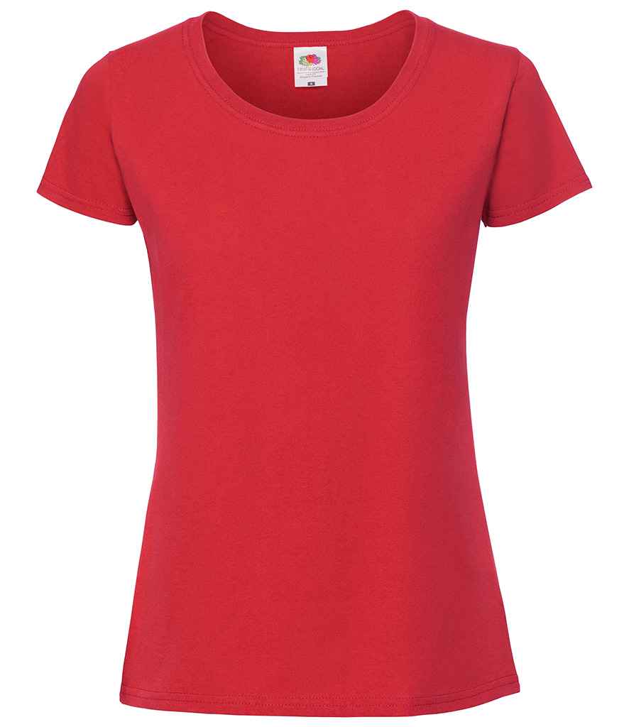 Fruit of the Loom SS720 Red Front - Ready to be Embroidered and Printed by Custard Workwear - Cheap Personalised and Customised Workwear in Nottinghamshire, Derbyshire and Leicestershire