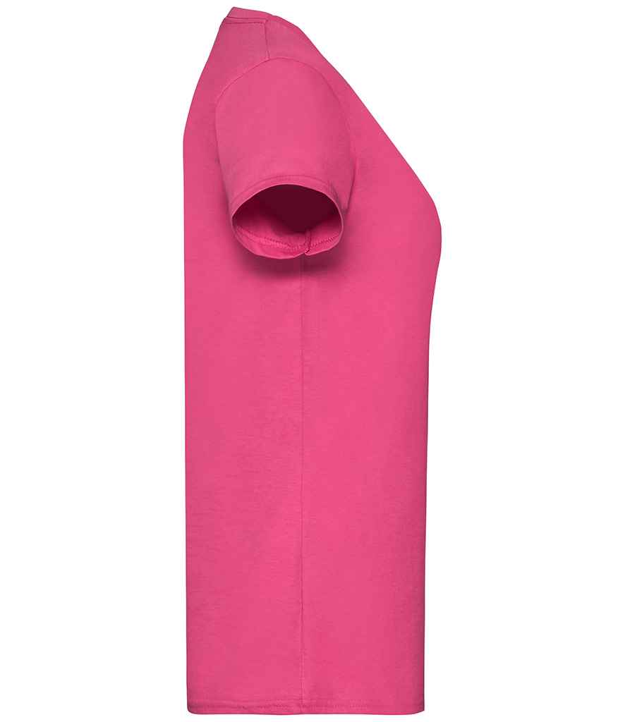 Fruit of the Loom SS77 Fuchsia Right -  Ready to be Printed by Custard Workwear - Cheap Personalised and Customised Workwear in Nottinghamshire, Derbyshire and Leicestershire