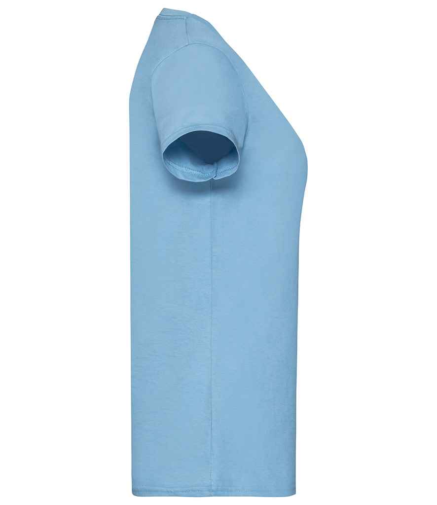 Fruit of the Loom SS77 Sky Blue Right -  Ready to be Printed by Custard Workwear - Cheap Personalised and Customised Workwear in Nottinghamshire, Derbyshire and Leicestershire