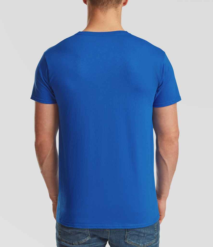 Fruit of the Loom SS7 Royal Blue Model - Ready to be Printed by Custard Workwear - Cheap Personalised and Customised Workwear in Nottinghamshire, Derbyshire and Leicestershire