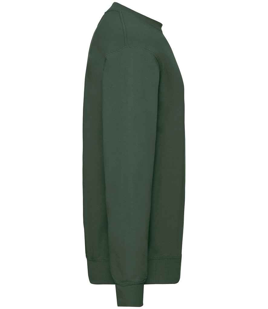 Fruit of the Loom SS9 Bottle Green Right - Ready to be Embroidered and Printed by Custard Workwear - Cheap Personalised and Customised Workwear in Nottinghamshire, Derbyshire and Leicestershire