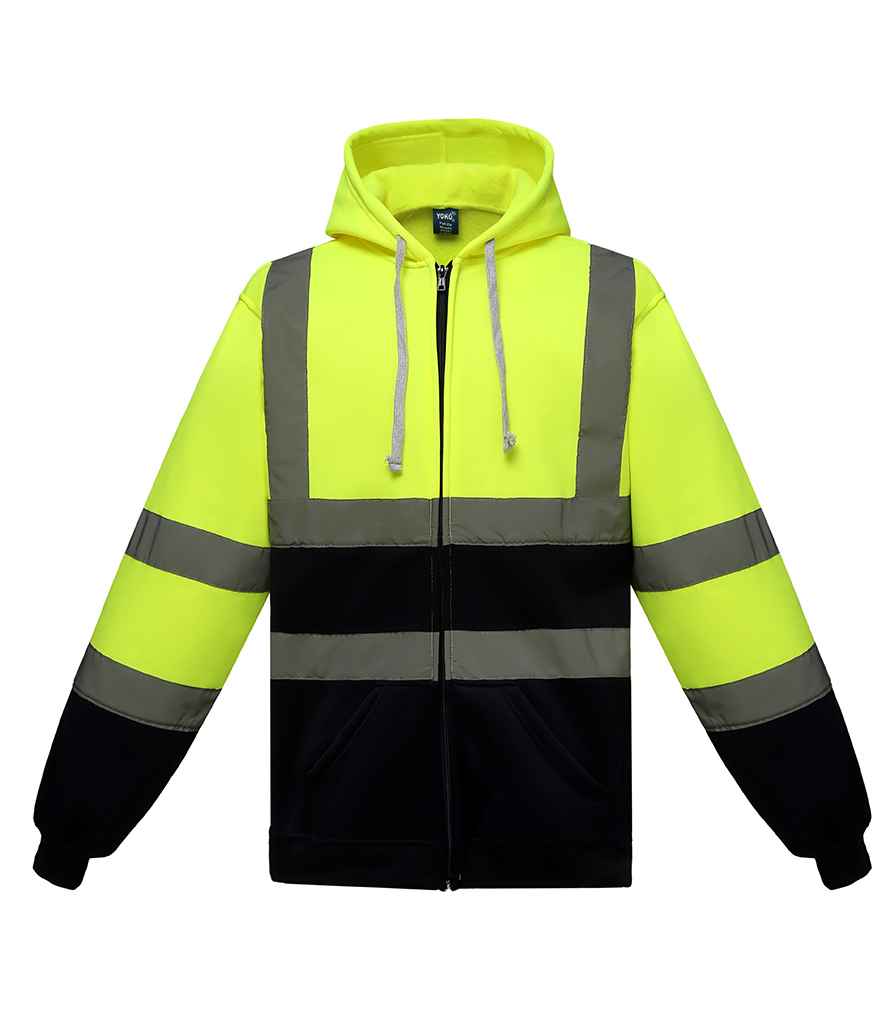 Yoko YK032 Yellow/Navy Front - Ready to be Embroidered and Printed by Custard Workwear - Cheap Personalised and Customised Workwear in Nottinghamshire, Derbyshire and Leicestershire