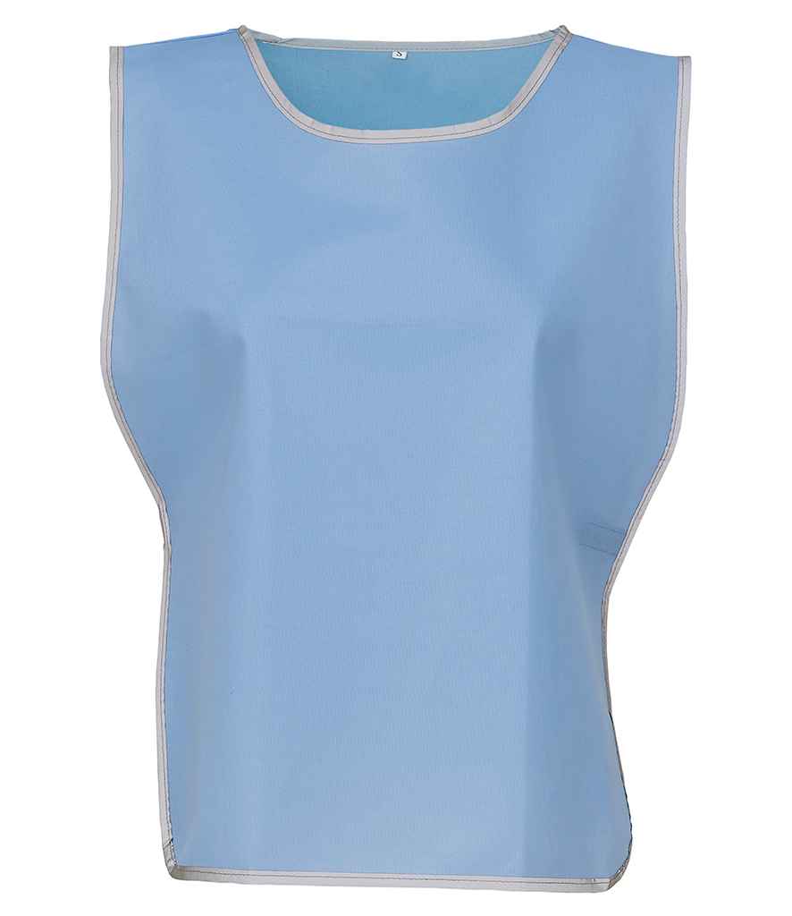 Yoko YK100 Sky Blue Front - Ready to be Printed by Custard Workwear - Cheap Personalised and Customised Workwear in Nottinghamshire, Derbyshire and Leicestershire