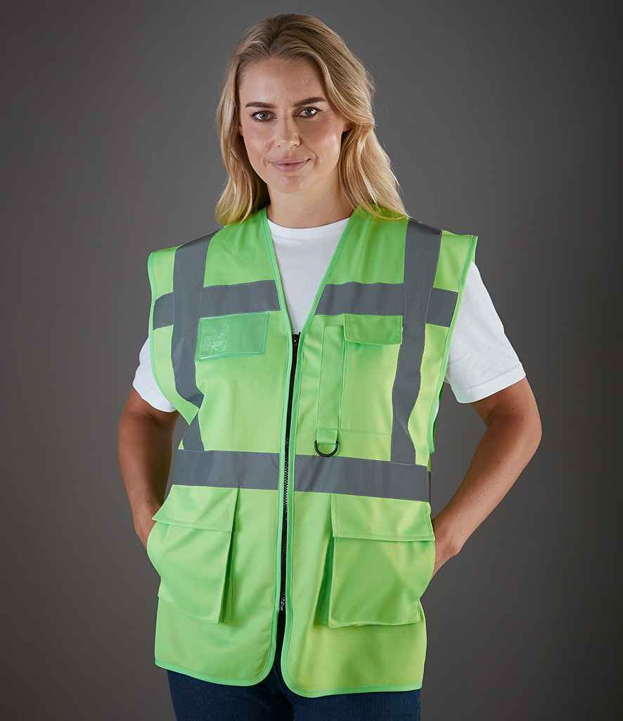 Yoko YK103 Lime Green Model - Ready to be Printed by Custard Workwear - Cheap Personalised and Customised Workwear in Nottinghamshire, Derbyshire and Leicestershire