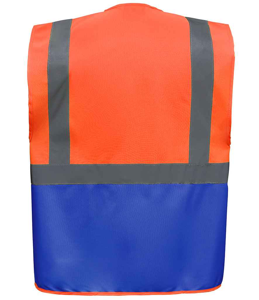 Yoko YK103 Orange/Royal Blue Back - Ready to be Printed by Custard Workwear - Cheap Personalised and Customised Workwear in Nottinghamshire, Derbyshire and Leicestershire