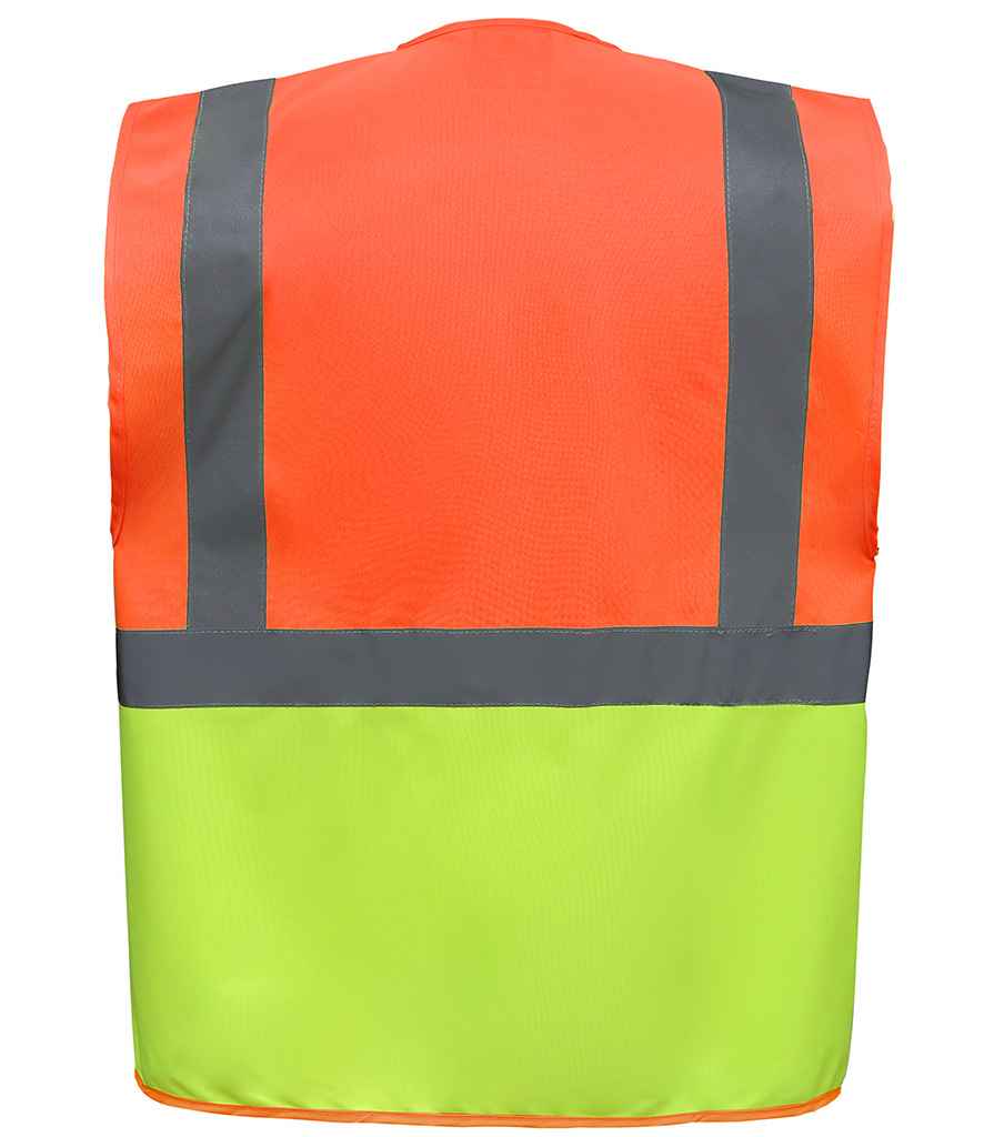 Yoko YK103 Orange/Yellow Back - Ready to be Printed by Custard Workwear - Cheap Personalised and Customised Workwear in Nottinghamshire, Derbyshire and Leicestershire