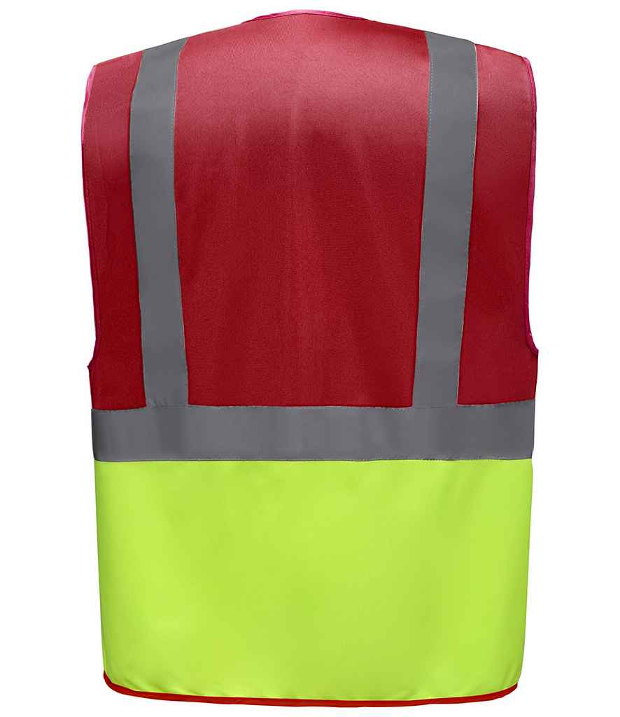 Yoko YK103 Red/Yellow Back - Ready to be Printed by Custard Workwear - Cheap Personalised and Customised Workwear in Nottinghamshire, Derbyshire and Leicestershire
