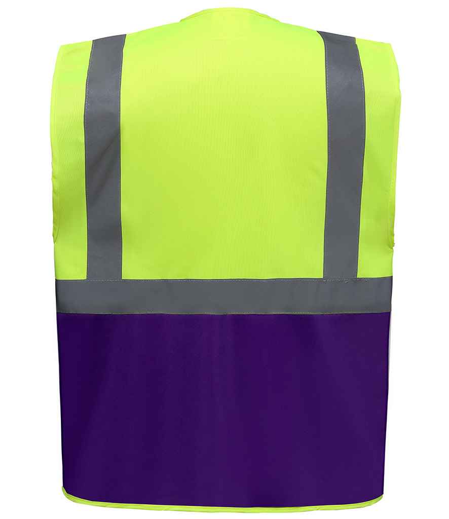 Yoko YK103 Yellow/Purple Back - Ready to be Printed by Custard Workwear - Cheap Personalised and Customised Workwear in Nottinghamshire, Derbyshire and Leicestershire