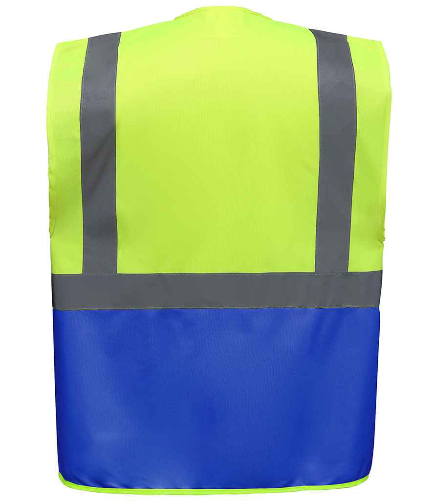 Yoko YK103 Yellow/Royal Blue Back - Ready to be Printed by Custard Workwear - Cheap Personalised and Customised Workwear in Nottinghamshire, Derbyshire and Leicestershire