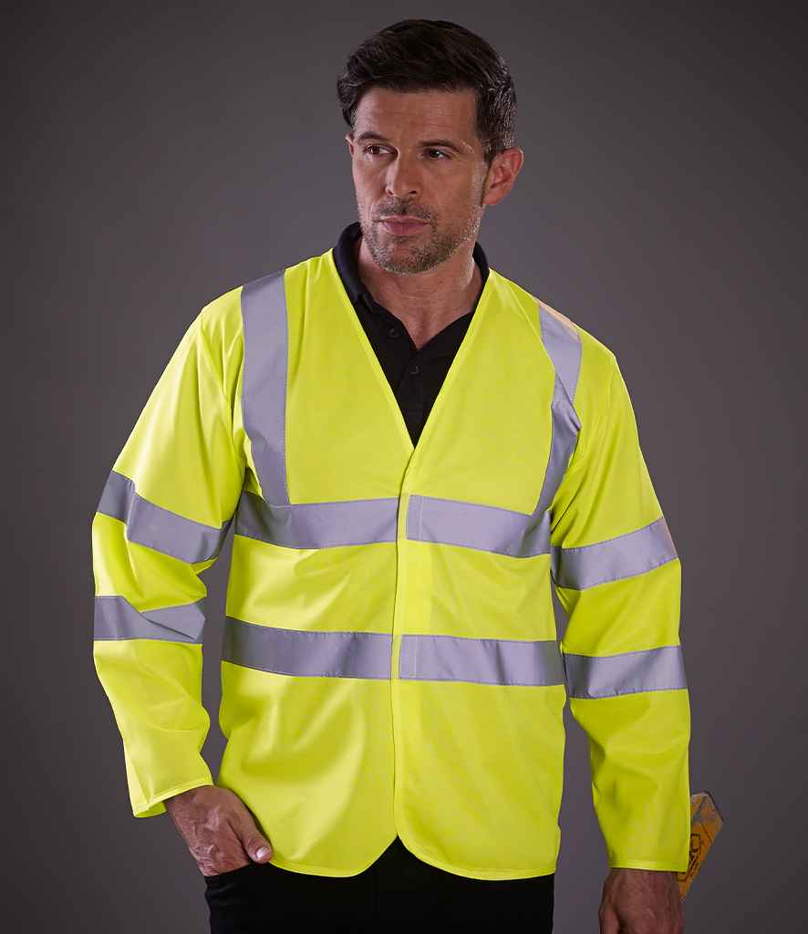 Yoko YK105 Yellow Model - Ready to be Printed by Custard Workwear - Cheap Personalised and Customised Workwear in Nottinghamshire, Derbyshire and Leicestershire