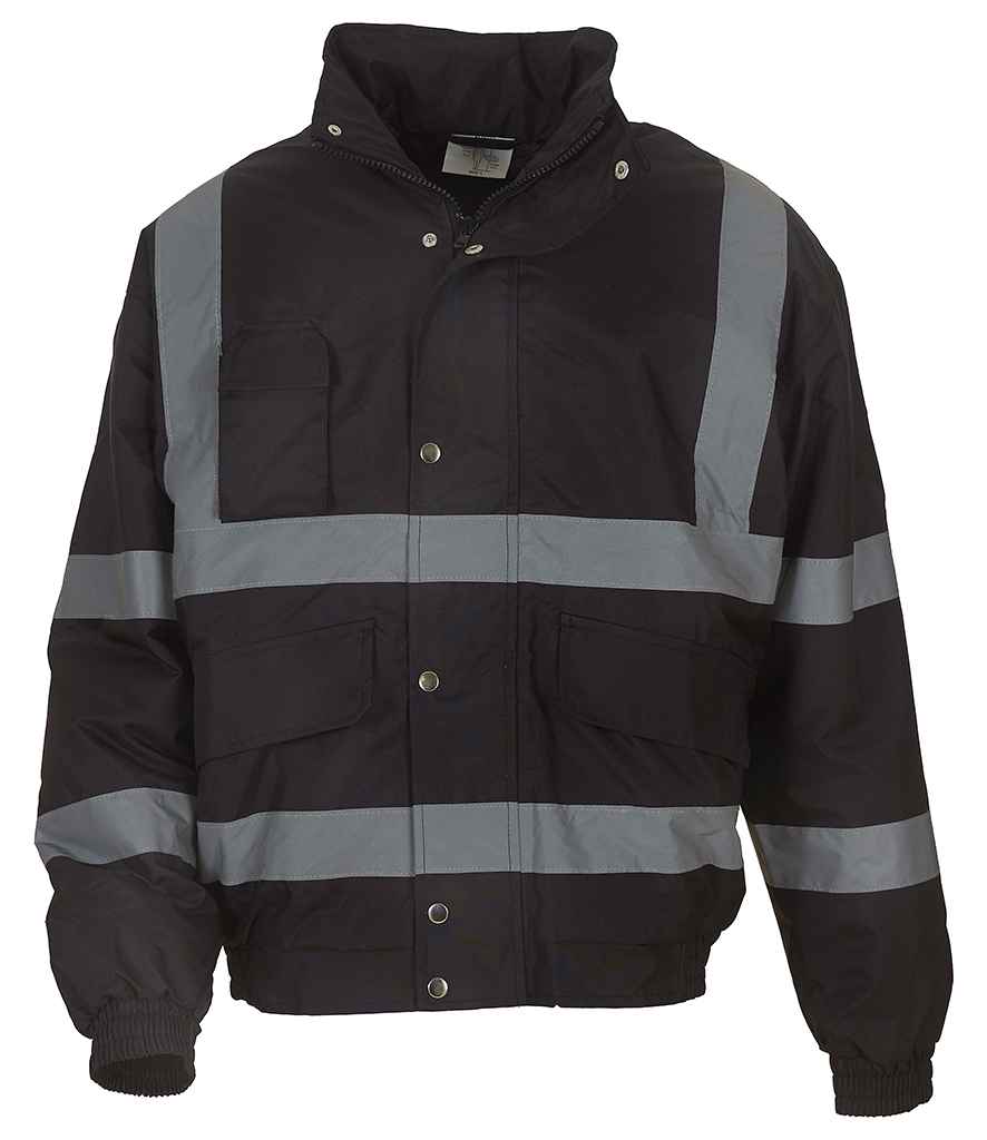 Yoko YK200 Black Front - Ready to be Embroidered and Printed by Custard Workwear - Cheap Personalised and Customised Workwear in Nottinghamshire, Derbyshire and Leicestershire