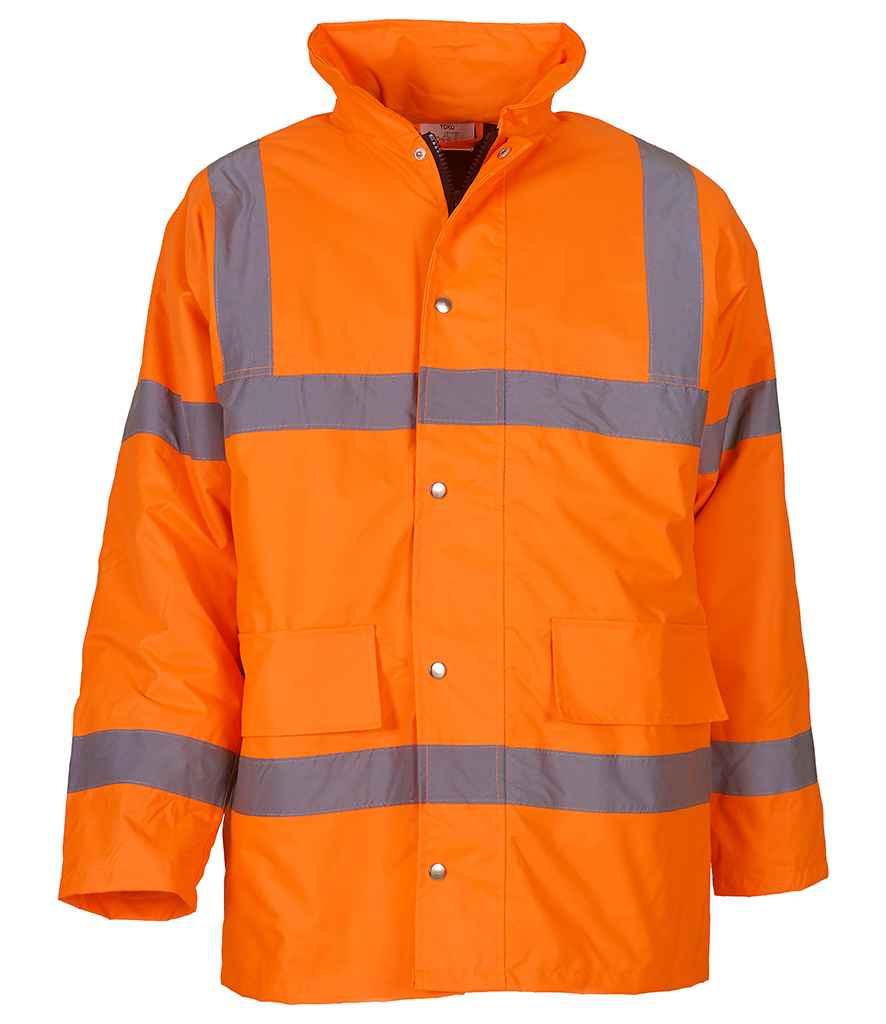 Yoko YK202 Orange Front - Ready to be Embroidered and Printed by Custard Workwear - Cheap Personalised and Customised Workwear in Nottinghamshire, Derbyshire and Leicestershire
