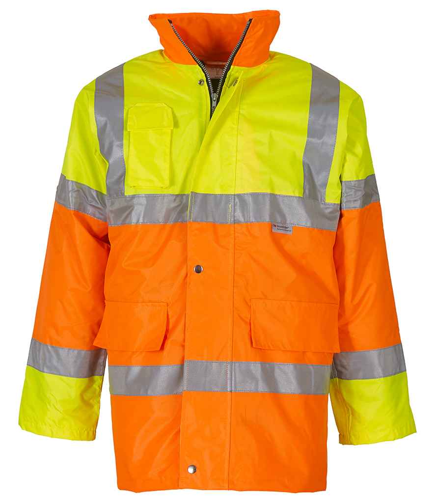 Yoko YK205 Yellow/Orange Front - Ready to be Embroidered and Printed by Custard Workwear - Cheap Personalised and Customised Workwear in Nottinghamshire, Derbyshire and Leicestershire