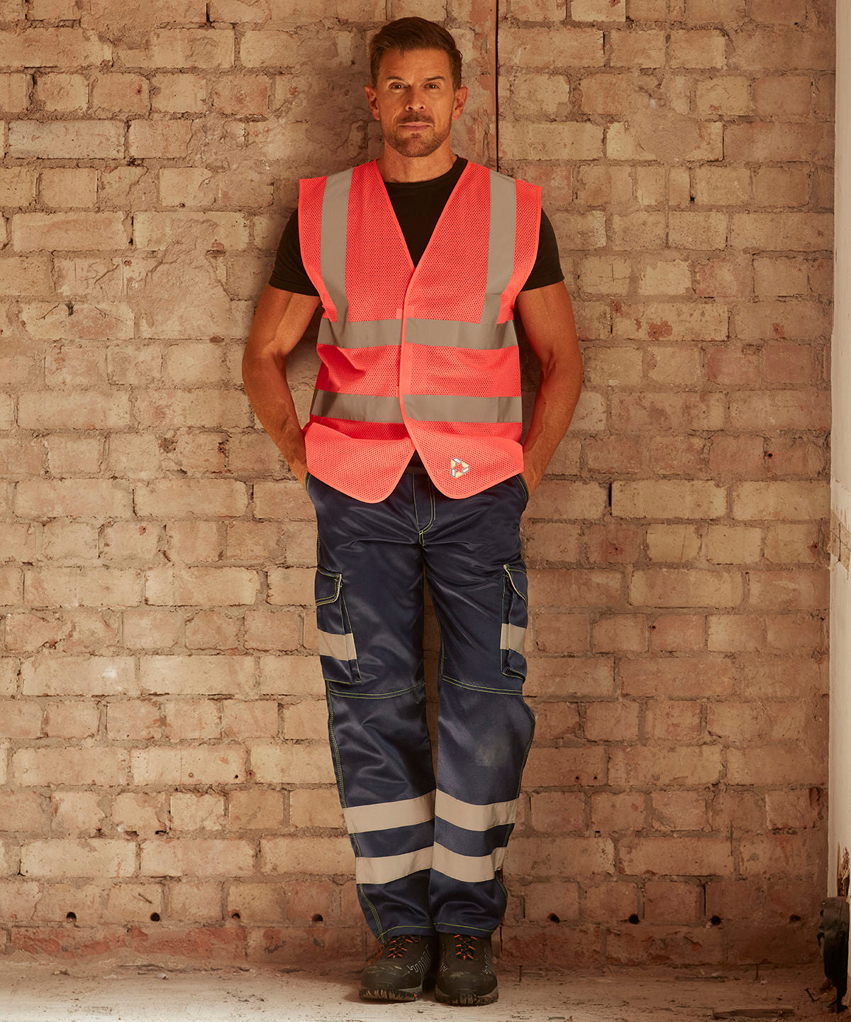 Yoko YK104 Orange Model - Ready to be Printed by Custard Workwear - Cheap Personalised and Customised Workwear in Nottinghamshire, Derbyshire and Leicestershire