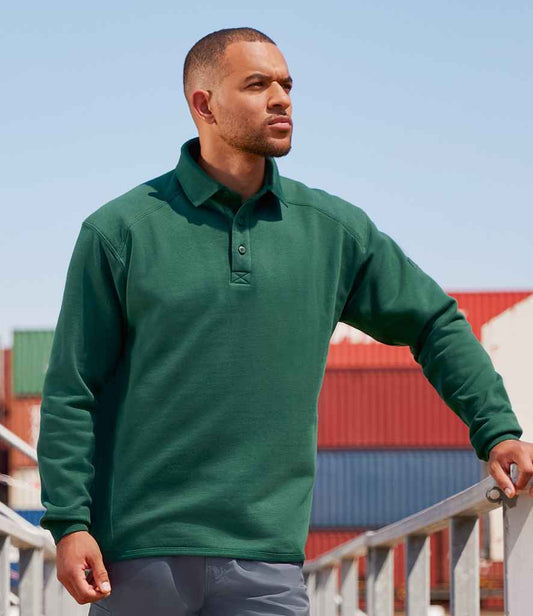 Russell 012M Bottle Green Model -  Ready to be Embroidered and Printed by Custard Workwear - Cheap Personalised and Customised Workwear in Nottinghamshire, Derbyshire and Leicestershire