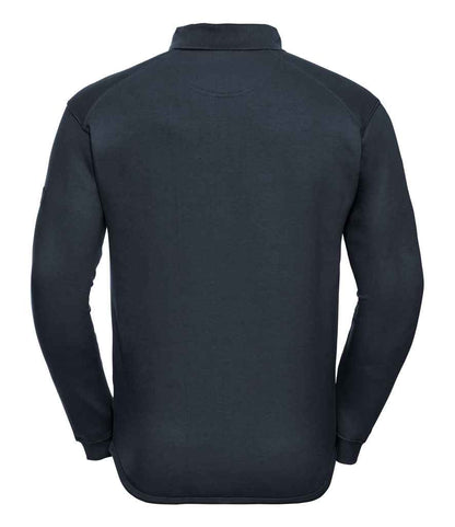 Russell 012M French Navy Back -  Ready to be Embroidered and Printed by Custard Workwear - Cheap Personalised and Customised Workwear in Nottinghamshire, Derbyshire and Leicestershire