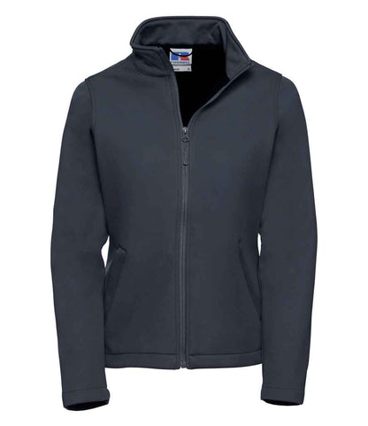 Russell 040F French Navy Front -  Ready to be Embroidered and Printed by Custard Workwear - Cheap Personalised and Customised Workwear in Nottinghamshire, Derbyshire and Leicestershire