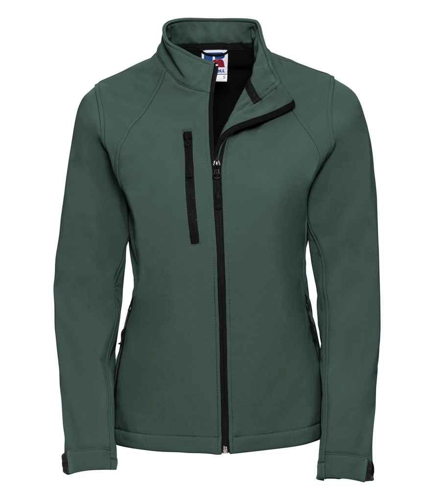 Russell 140F Bottle Green Front -  Ready to be Embroidered and Printed by Custard Workwear - Cheap Personalised and Customised Workwear in Nottinghamshire, Derbyshire and Leicestershire