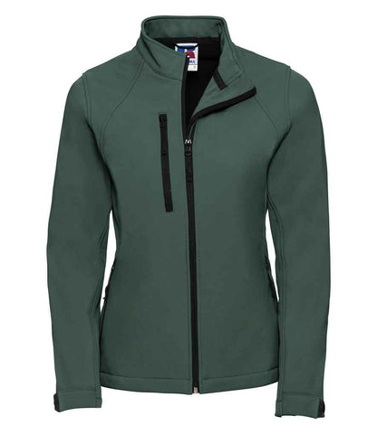 Russell 140F Bottle Green Front -  Ready to be Embroidered and Printed by Custard Workwear - Cheap Personalised and Customised Workwear in Nottinghamshire, Derbyshire and Leicestershire