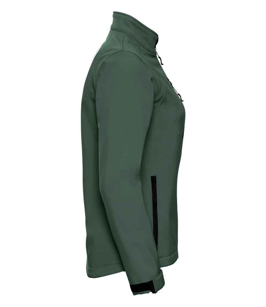 Russell 140F Bottle Green Left -  Ready to be Embroidered and Printed by Custard Workwear - Cheap Personalised and Customised Workwear in Nottinghamshire, Derbyshire and Leicestershire