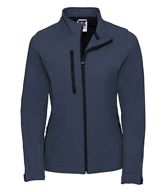 Russell 140F French Navy Front -  Ready to be Embroidered and Printed by Custard Workwear - Cheap Personalised and Customised Workwear in Nottinghamshire, Derbyshire and Leicestershire