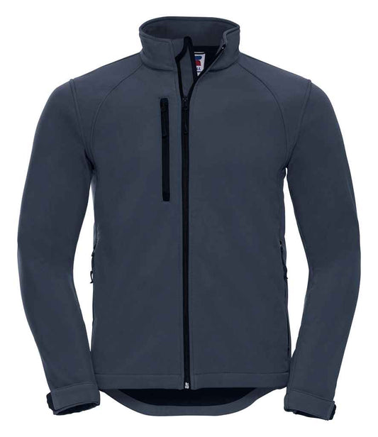 Russell 140M French Navy Front -  Ready to be Embroidered and Printed by Custard Workwear - Cheap Personalised and Customised Workwear in Nottinghamshire, Derbyshire and Leicestershire