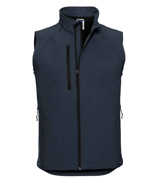 Russell 141M French Navy Front -  Ready to be Embroidered and Printed by Custard Workwear - Cheap Personalised and Customised Workwear in Nottinghamshire, Derbyshire and Leicestershire
