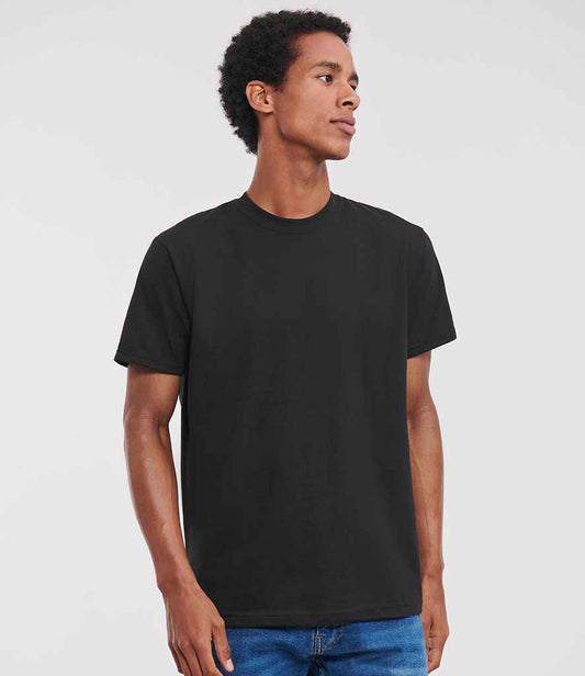 Russell 180M Black Model -  Ready to be Printed by Custard Workwear - Cheap Personalised and Customised Workwear in Nottinghamshire, Derbyshire and Leicestershire