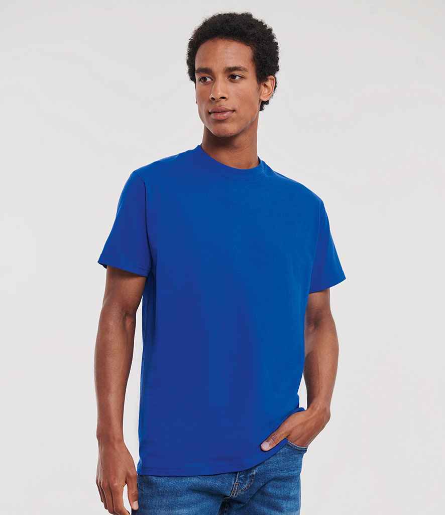 Russell 180M Bright Royal Model -  Ready to be Printed by Custard Workwear - Cheap Personalised and Customised Workwear in Nottinghamshire, Derbyshire and Leicestershire