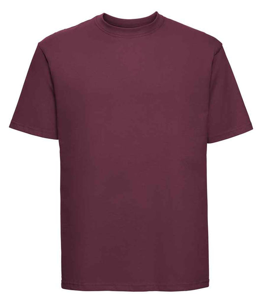 Russell 180M Burgundy Front -  Ready to be Printed by Custard Workwear - Cheap Personalised and Customised Workwear in Nottinghamshire, Derbyshire and Leicestershire
