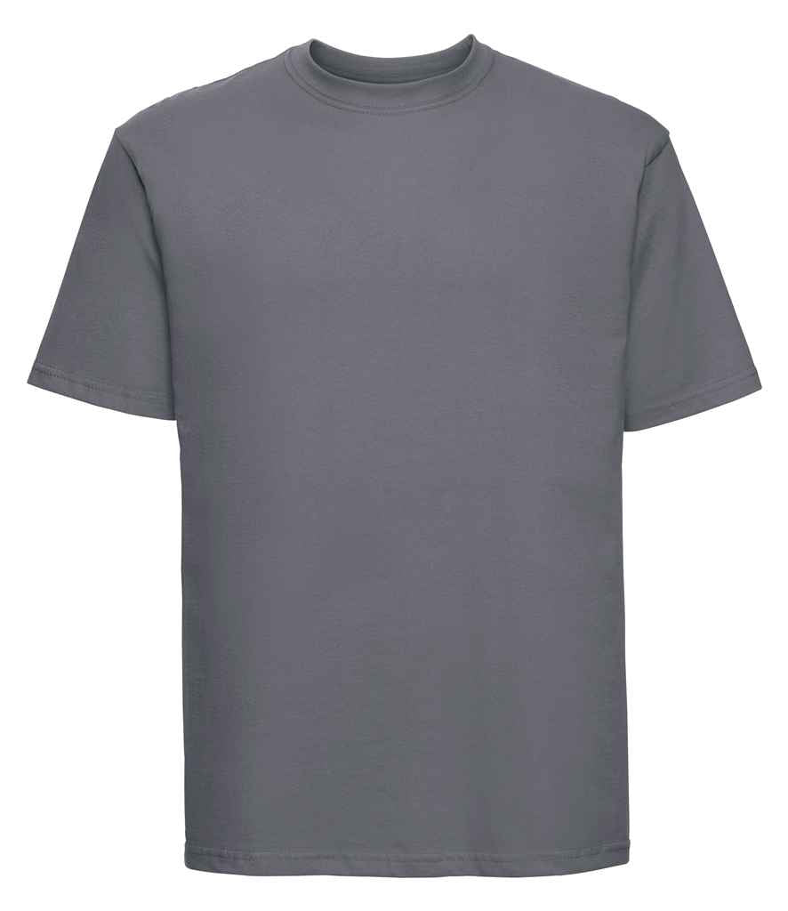 Russell 180M Convoy Grey Front -  Ready to be Printed by Custard Workwear - Cheap Personalised and Customised Workwear in Nottinghamshire, Derbyshire and Leicestershire