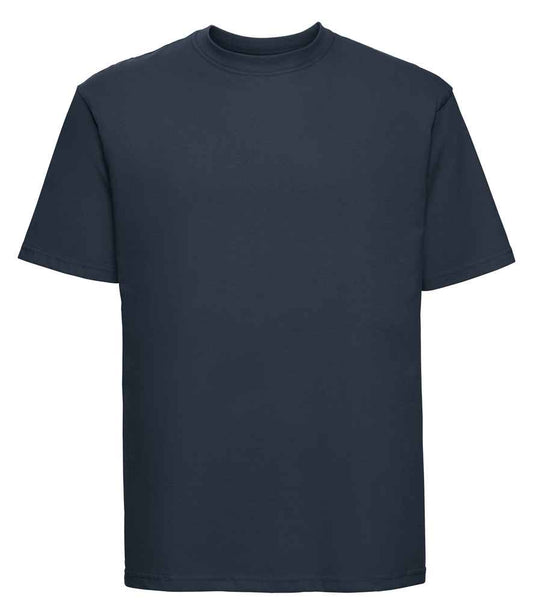 Russell 180M French Navy Front -  Ready to be Printed by Custard Workwear - Cheap Personalised and Customised Workwear in Nottinghamshire, Derbyshire and Leicestershire