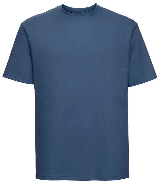 Russell 180M Indigo Blue Front -  Ready to be Printed by Custard Workwear - Cheap Personalised and Customised Workwear in Nottinghamshire, Derbyshire and Leicestershire
