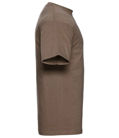 Russell 180M Mocha Left -  Ready to be Printed by Custard Workwear - Cheap Personalised and Customised Workwear in Nottinghamshire, Derbyshire and Leicestershire