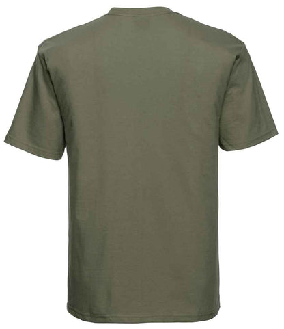Russell 180M Olive Green Back -  Ready to be Printed by Custard Workwear - Cheap Personalised and Customised Workwear in Nottinghamshire, Derbyshire and Leicestershire
