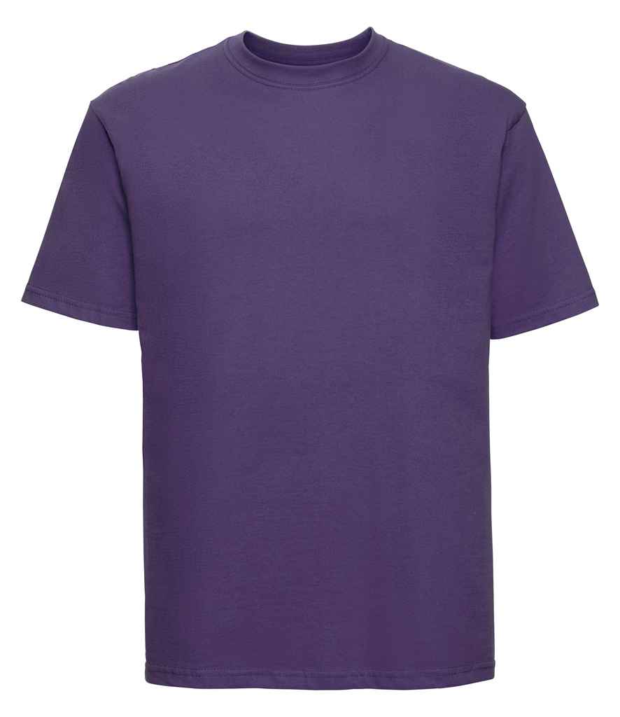 Russell 180M Purple Front -  Ready to be Printed by Custard Workwear - Cheap Personalised and Customised Workwear in Nottinghamshire, Derbyshire and Leicestershire