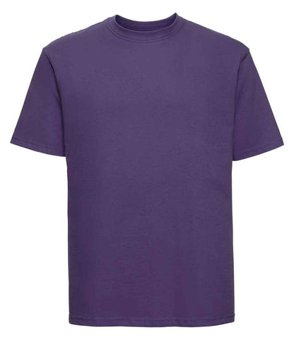 Russell 180M Purple Front -  Ready to be Printed by Custard Workwear - Cheap Personalised and Customised Workwear in Nottinghamshire, Derbyshire and Leicestershire
