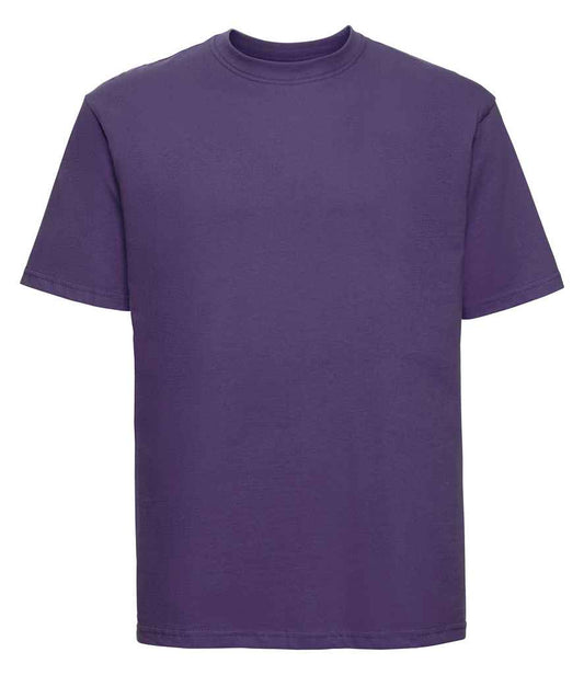 Russell 180M Purple Front -  Ready to be Printed by Custard Workwear - Cheap Personalised and Customised Workwear in Nottinghamshire, Derbyshire and Leicestershire