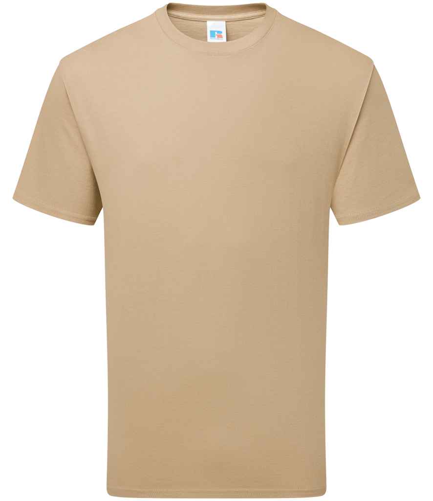 Russell 180M Tan Front -  Ready to be Printed by Custard Workwear - Cheap Personalised and Customised Workwear in Nottinghamshire, Derbyshire and Leicestershire