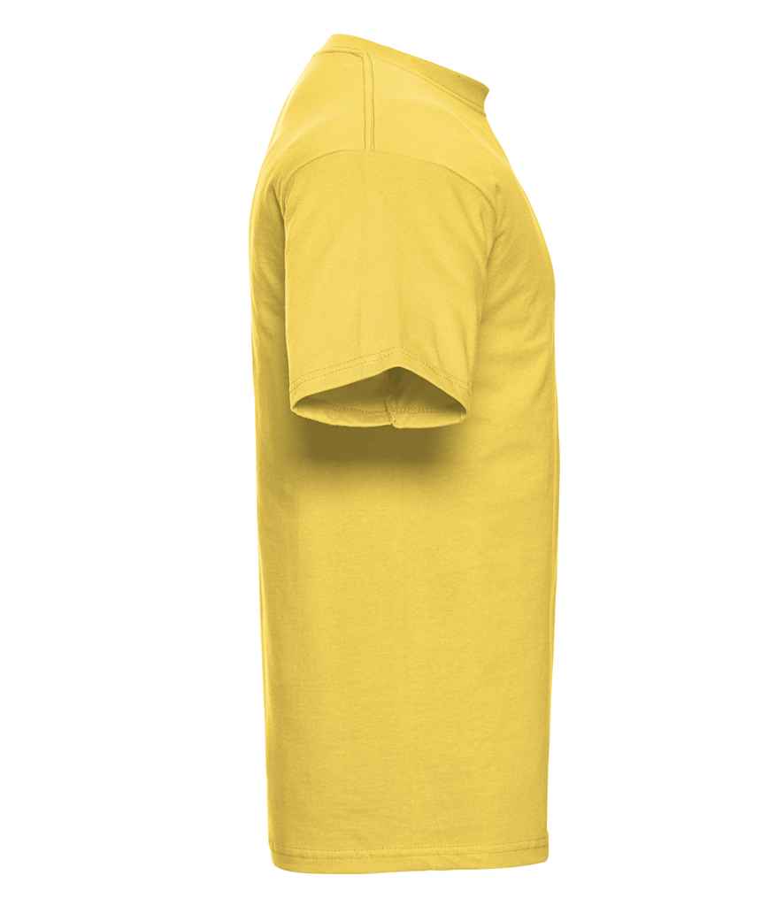 Russell 180M Yellow Left -  Ready to be Printed by Custard Workwear - Cheap Personalised and Customised Workwear in Nottinghamshire, Derbyshire and Leicestershire