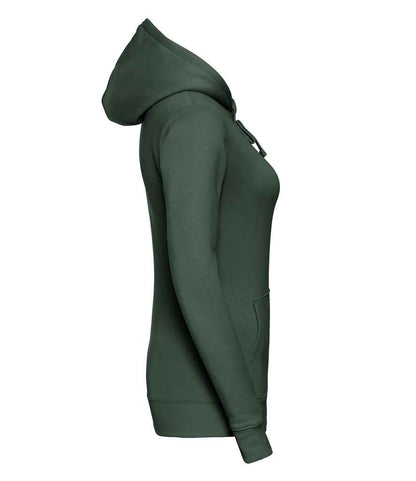 Russell 265F Bottle Green Left -  Ready to be Embroidered and Printed by Custard Workwear - Cheap Personalised and Customised Workwear in Nottinghamshire, Derbyshire and Leicestershire