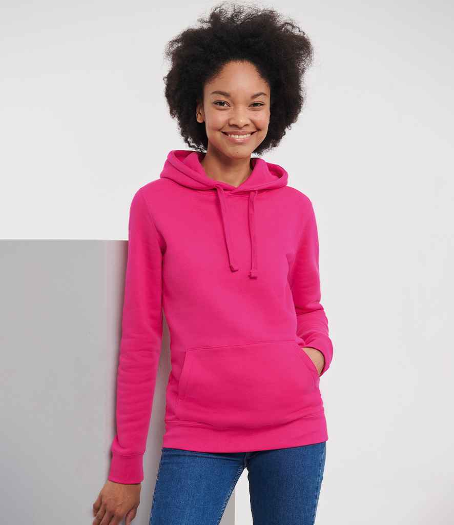 Russell 265F Fuchsia Model -  Ready to be Embroidered and Printed by Custard Workwear - Cheap Personalised and Customised Workwear in Nottinghamshire, Derbyshire and Leicestershire