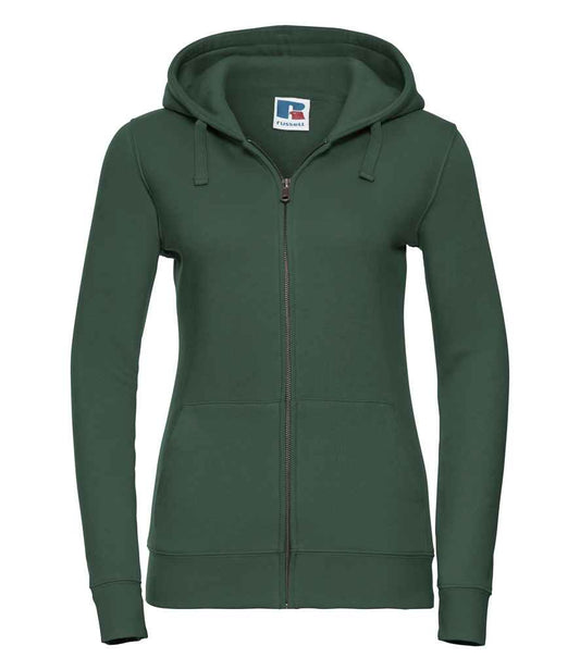 Russell 266F Bottle Green Front -  Ready to be Embroidered and Printed by Custard Workwear - Cheap Personalised and Customised Workwear in Nottinghamshire, Derbyshire and Leicestershire