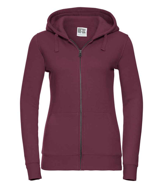 Russell 266F Burgundy Front -  Ready to be Embroidered and Printed by Custard Workwear - Cheap Personalised and Customised Workwear in Nottinghamshire, Derbyshire and Leicestershire