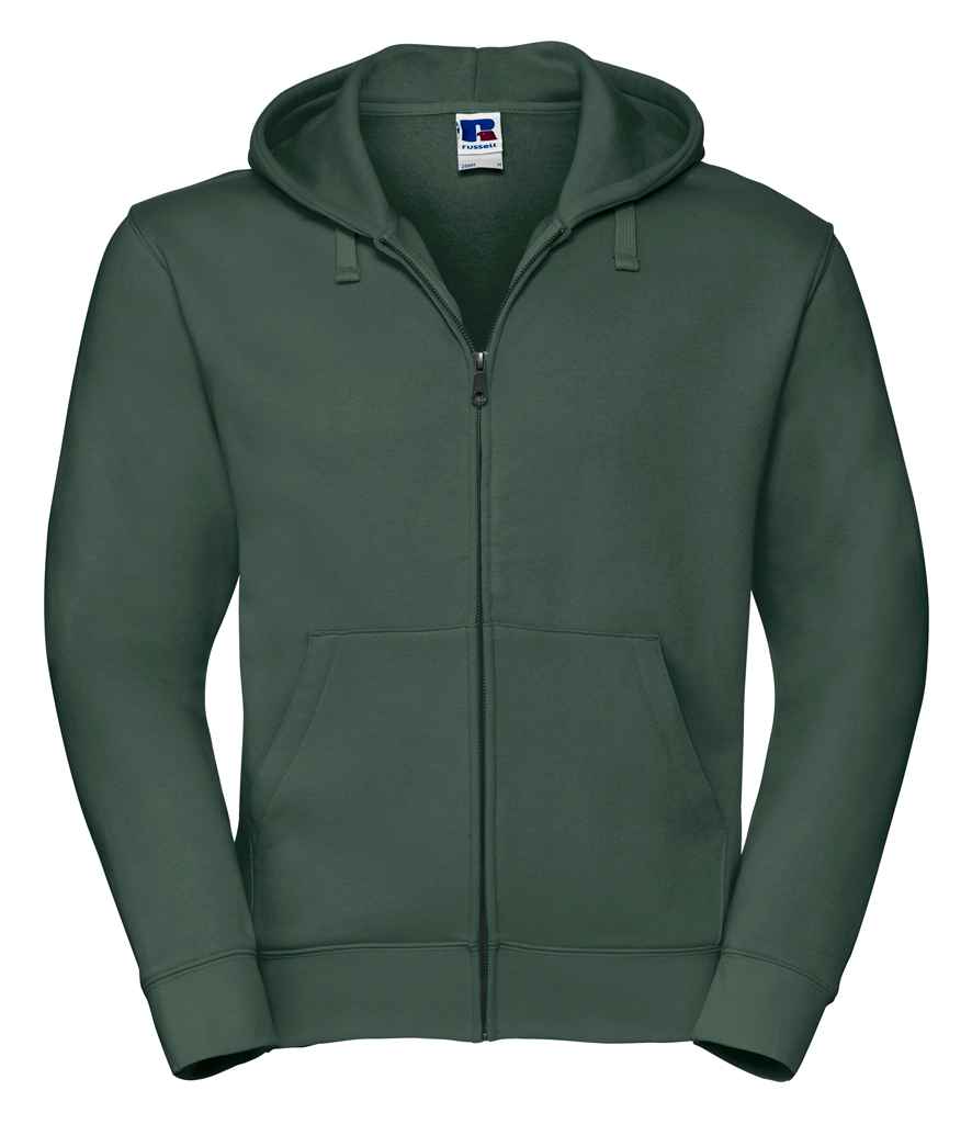 Russell 266M Bottle Green Front -  Ready to be Embroidered and Printed by Custard Workwear - Cheap Personalised and Customised Workwear in Nottinghamshire, Derbyshire and Leicestershire