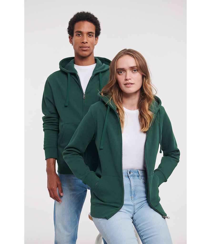 Russell 266M Bottle Green Model -  Ready to be Embroidered and Printed by Custard Workwear - Cheap Personalised and Customised Workwear in Nottinghamshire, Derbyshire and Leicestershire